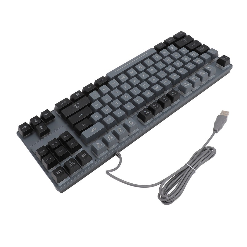 Gaming Keyboard 87 Keys ABS Keycaps RGB Backlit Contrast Color