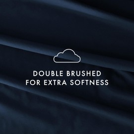 LINENS & HUTCH Sheet Set 3-Piece Microfiber Essential Ultra Soft Bedding, Twin, Navy