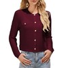 GRACE KARIN Women's Elegant Long Sleeve Cardigan Crew Neck Cardigan