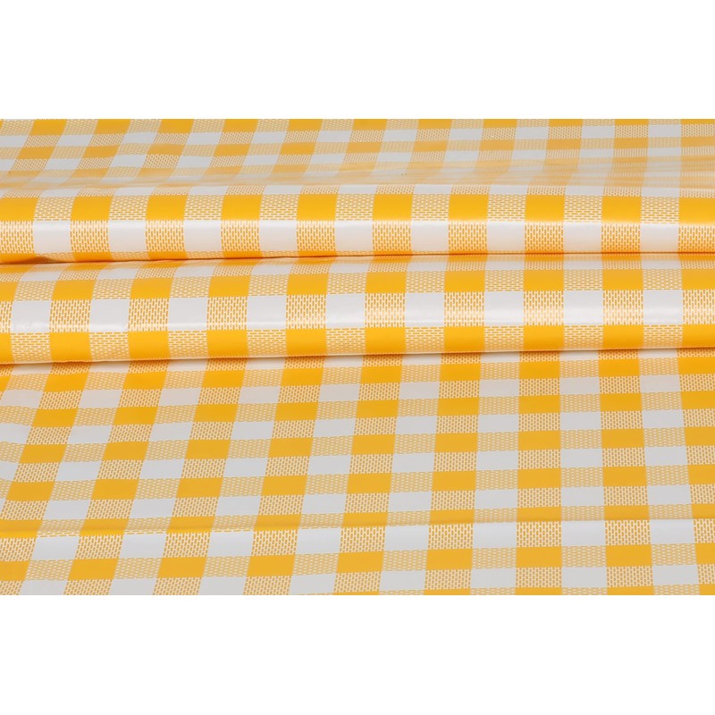 Home Direct Oilcloth Tablecloth Washable Round 140 cm Yellow