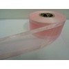 2 metres x 40mm Edged Organza Ribbon Baby Pink Light