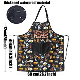 PXTIDY Pancakes Recipe Apron Foodie Gift Breakfast Cooking Baking Apron Culinary Student Gift Bakery Apron Gift