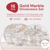 Safdie & Co 16-Piece Modern Premium Porcelain Ceramic Dinner Set,