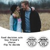 YangQian Anniversary Birthday Gifts for Boyfriend Girlfriend Food Decision Coin