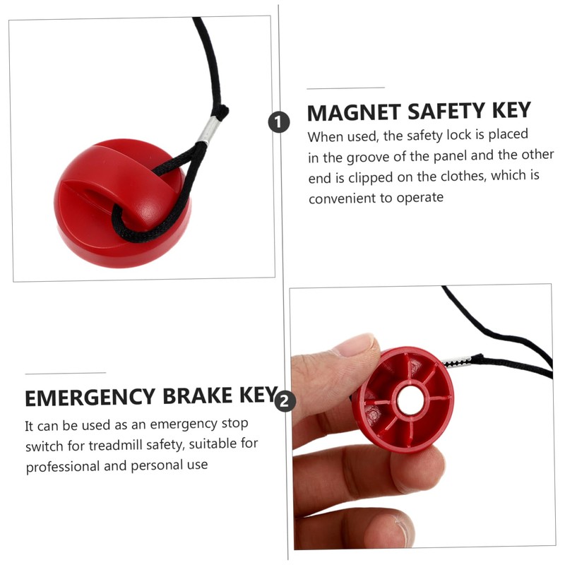 GRIRIW 1Pc Magnetic Treadmill Safety Key Emergency Brake Key Replacement