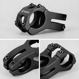 wowsport 31.8mm Bike Stem 45mm - Lightweight CNC 6061-T6 Aluminum MTB/Road Handlebar Stem | Matte Black or Racing Red​