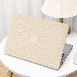 Seorsok Compatible with MacBook Pro 13 inch Case M2 2023,2022,2021-2016 A2338 M1 A2251 A2289 A2159 A1989 A1708 A1706,Irregular Stone Grain Leather Plastic Hard Shell Case&Keyboard Cover,Apricot