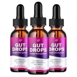 Gut Drops (3 Pack) Gut Drops – GutDrops Extra Strength All Natural Healthy Levels Support