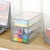 Hipiwe Hair Accessories Box Clear Desk Organizer Box with 3
