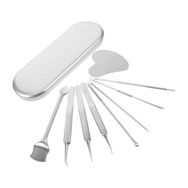 Baluue Stainless Steel Beauty Tools Set Facial Cleansing Kit Pore Cleaning Blemish Removal Zit Elimination Comedone Extractor 9pc Facial Spa Tools
