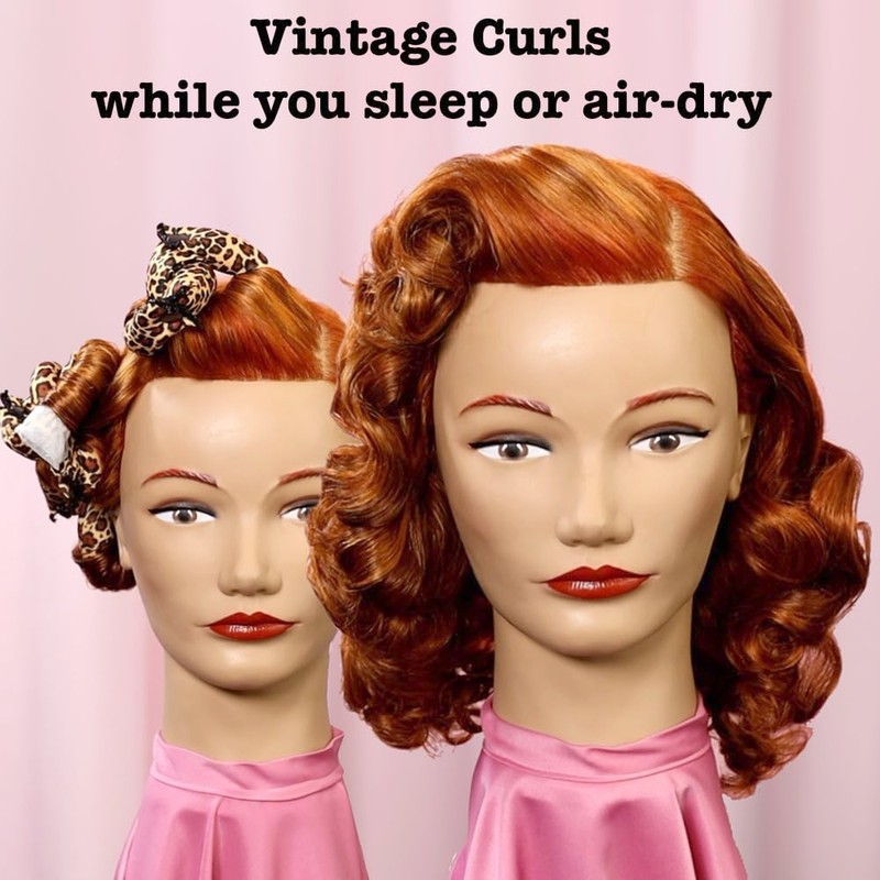 Rockin' Rollers Soft Leopard Print Hair Rollers and Hair Filler