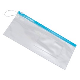 Giggle Time Clear Dental Toothbrush Holder with Card Slot - 10.25 x 4.5 in Dental Bags For Dental Hygiene Accessories- School Prizes, Dental Bags, Dental Giveaways, Dental Office Prizes - (48) Pcs