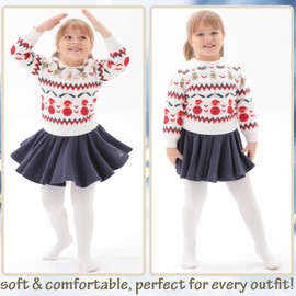 Baby Girl Tights 6-12 Months Girl Cable Knit Leggings Seamless Cotton Stockings Winter Warm Pantyhose for Toddler 4 Pack (Burgundy/Ivory/Green/Charcoal, S)