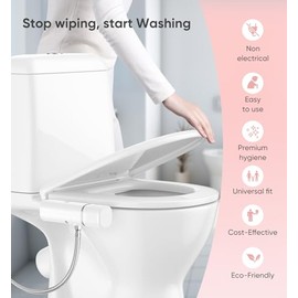 Ultra-Slim Bidet Attachment, Posterior&Feminine