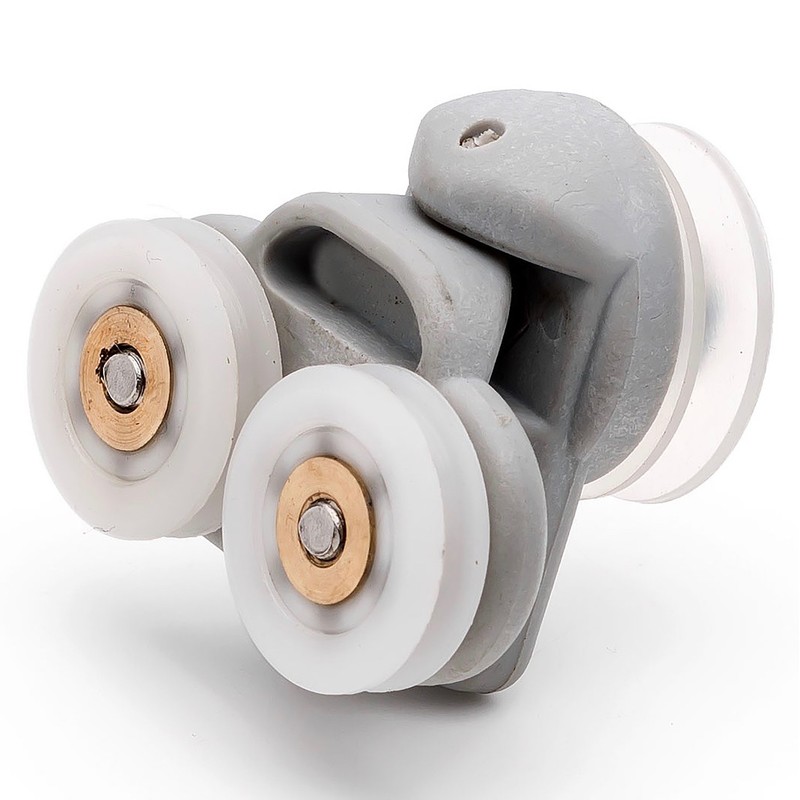 2 x Twin Spare Shower Door Rollers/Runners/Wheels 19mm grooved Wheel