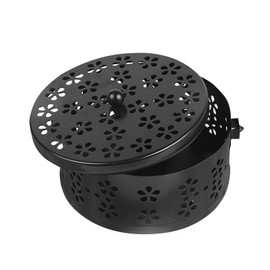 CENPEK Mosquito Coil Holder, Retro Portable Mosquito Incense Burner for Home and Camping (Black)