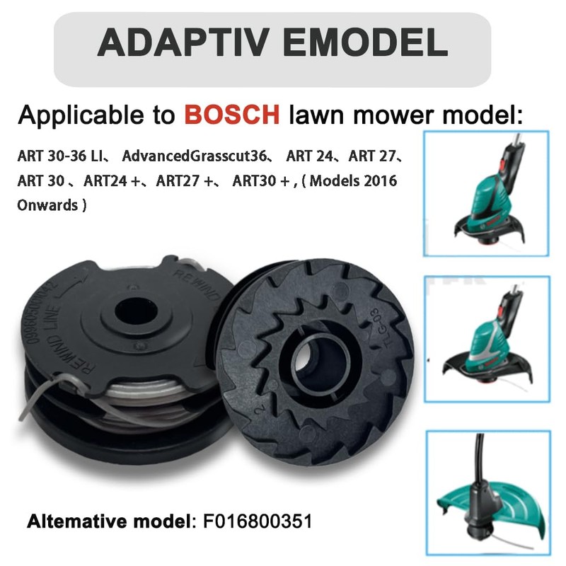 Qingriver Strimmer Spool Line, 2 Pcs Strimmer Spool Replacementfor Bosch