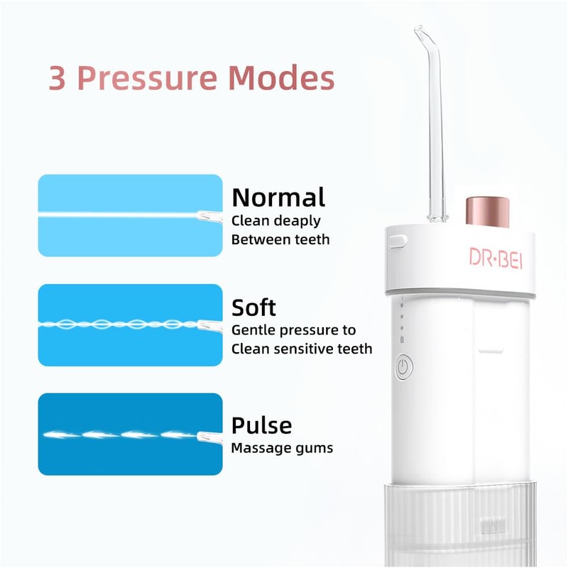 Cordless Water flosser Teeth Cleaner, Portable Rechargeable Dental Oral Irrigator