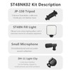 ciciglow Smartphone Vlog Kit,LED Video Light +Omnidirectional Microphone + Tripod