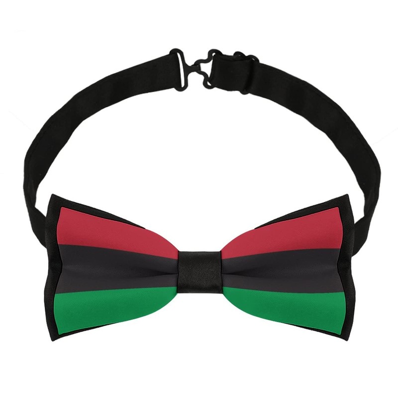 DZUAIKIT Pan-african Flag Bow Ties for Men Classic Bowtie with
