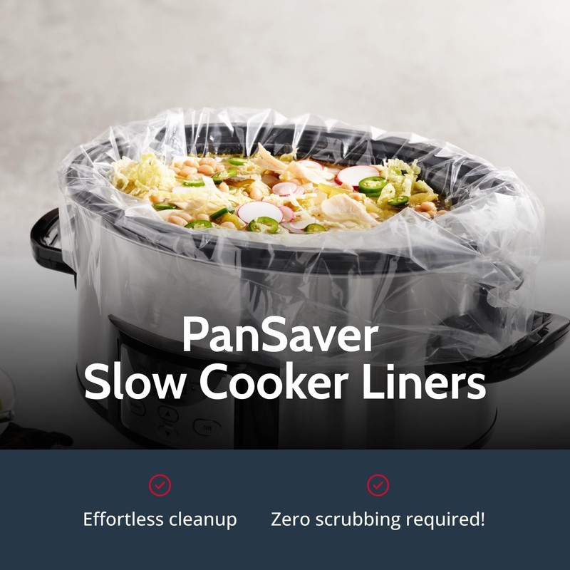 PanSaver EZ Clean Slow Cooker Liners - Disposable Liners &
