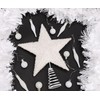 Toyland® 26cm Beautiful White Glittery Tree Top Star - Christmas