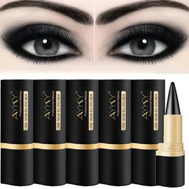6pack Solid Matte Black Eyeliners Smudge Proof Water Resistant Fade Proof Cosmetic For Beginners Easy To Apply Long Lasting Creamy Formula Makeup