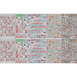 Package includes: 10 pieces Christmas nail stickers, multiple Christmas elements to choose from to meet your different needs
