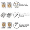 2 Sets (8 Pieces) Spring Loaded Mirror Hanger Clips Set