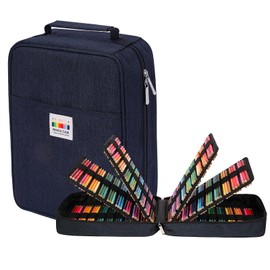 JAKAGO Large XXL Pencil Case with 270 Slots Pen Storage, Waterproof Pen Bag for Watercolour Pencils & Markers & Gel Pens, Blue, pencil case