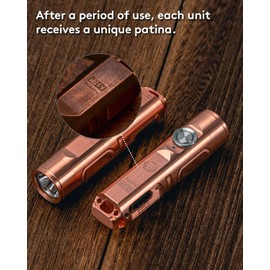 RovyVon Aurora A9 Pro G4 Copper Keychain Flashlights, Max 650 High Lumens Super Bright with EDC Pocket-Sized,USB C Rechargeable, Momentary On, Lock Mode, Gift for Outdoor