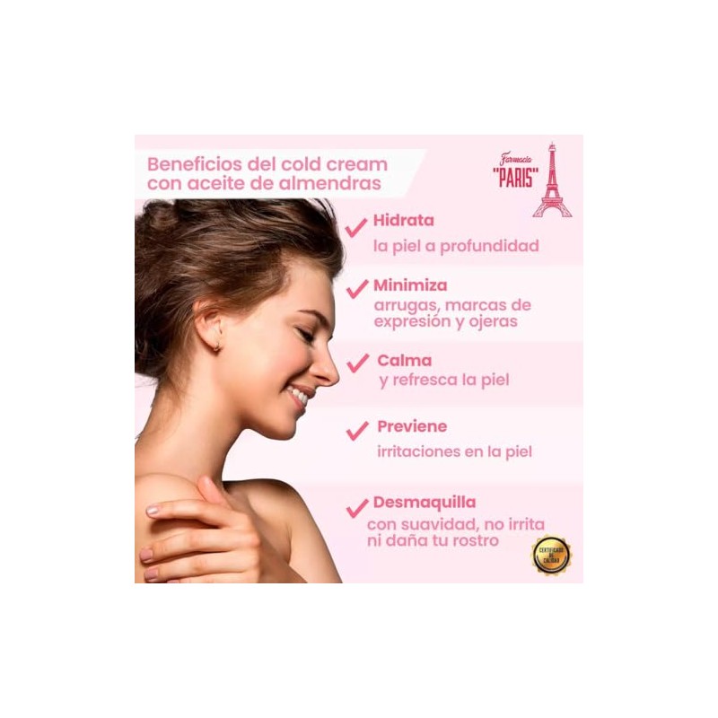Farmacias Paris Cold Cream Neutro Aceite Almendras Humectante Colágeno Marino