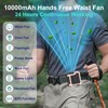 7-in-1 Multi-Use Portable Waist Clip Turbo Fan,Personal Wearable Rechargeable Powerful