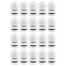 XHF 20 Pcs 1/4 Inch IP68 Strain Relief Nylon Cord Grip NPT Cable Glands Adjustable UL Listed and RoHS Compliant (Grey)