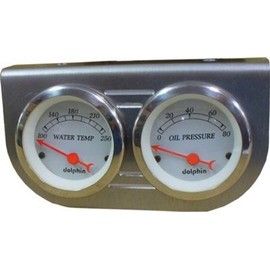 Universal (2) Gauge Hang Down - Polished Under Dash Panel - No Gauges - Just Panel