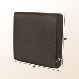 HOMBYS 5" Thick Egg Shaped Foam Recliner Chair Cushion for Elderly, Thicken & Extra Large Seat Cushion Cahir Pad for Couch, Armchair, Wheelchair for Easy to Stand Up & Reduce Hip & Lumbar Pain,Brown