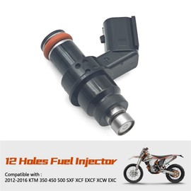 SIDMILE 12 Holes Fuel Injector Fit for KTM 350 450 500 SXF XCF EXCF XCW EXC 2012-2016 Replace 75041023144