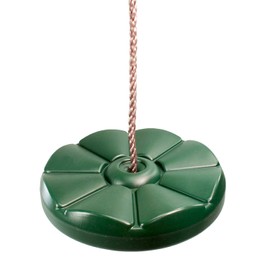 Green Plastic Disc Swing with Rope Silky and Weather Resistant