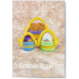 Knitting by Post Knitting Pattern Leaflet for 3 Easter Baskets from Soft Toy Easter A5 Leaflet