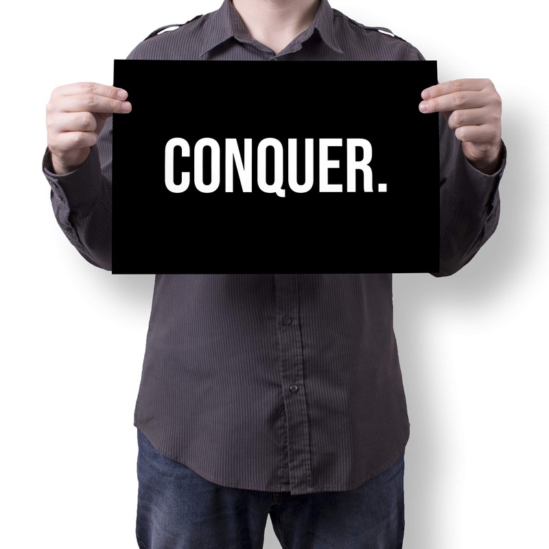 Damdekoli Hustle Conquer Poster, 11x17 Inches, Set