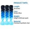 FANCEE Jumbo Braiding Hair Extensions Ombre Blue Crochet Twist Braids