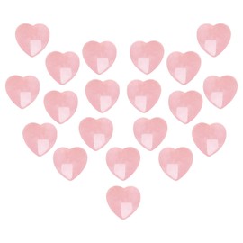 Pack of 20 Crystal Gemstones, Rose Quartz Heart Crystals 2.5 cm, Natural Healing Crystal Heart Stones Set for Girls, Reiki Healing Gemstones