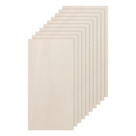 DMiotech 24 Pack 8 x 4 x 1/13 Inches 2mm Thick Wood Sheets Basswood Sheets Unfinished Plywood Squares Plywood for DIY Craft Laser Wood Burning Drawing