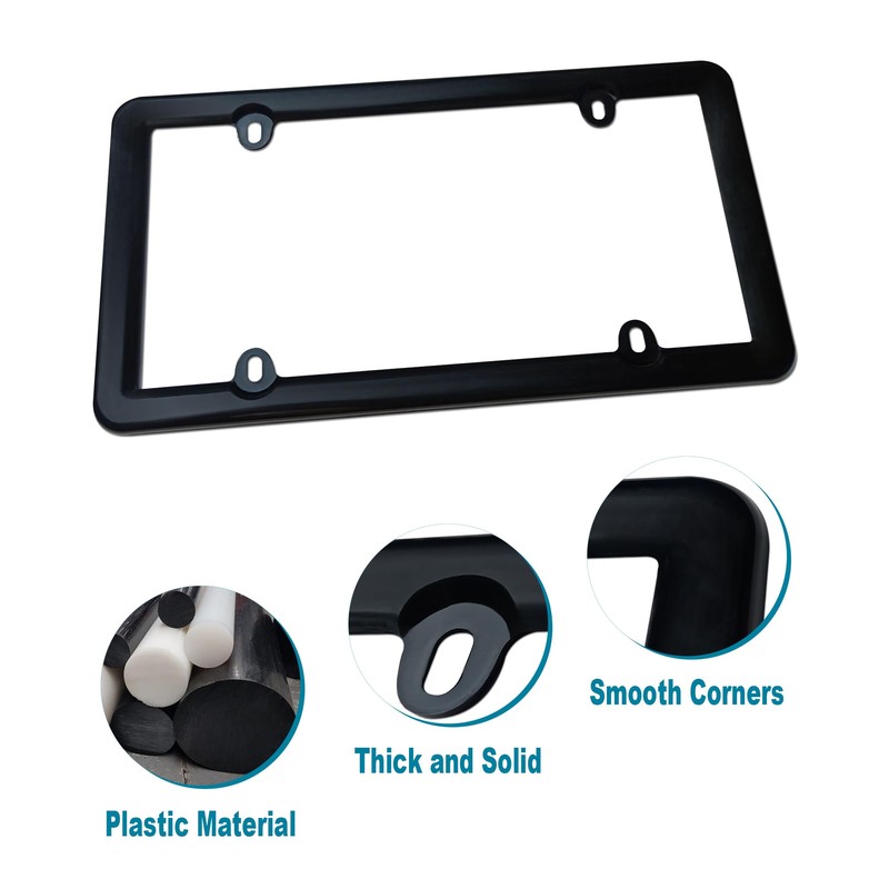 RCKJNJ License Plate Covers Frames- 2 Sets Car Plate Protectors,
