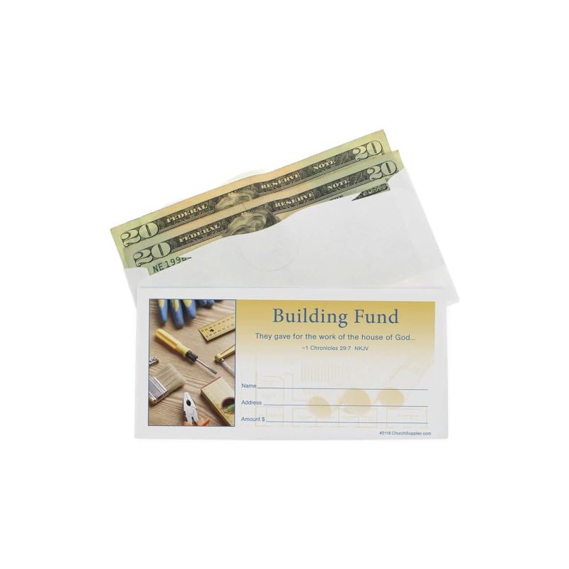 Building Fund Church Offering Envelopes - (Package of 100)