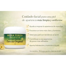 Crema Facial Despigmentnate Natural Mana Terza Selecta Esencia Original con Cúrcuma, Vitamina C y Niacinamida para Manchas Visibles y Tono Uniforme.