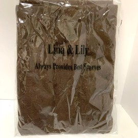 Lina & Lily Loop Infinity Scarf - Brown with Gold Speckles