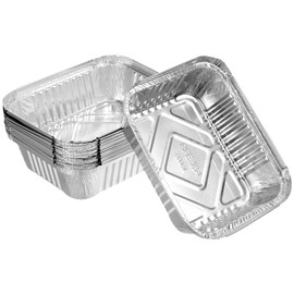 OUNONA Heat Resistant Aluminum Plates, Deep Aluminum Plates, Set of 30, 600ml Gratin Plates, Disposable Plates, Pie Baking, Aluminum Foil Plates, Disposable Oven & Freezer Safe, Aluminum Foil Trays for Barbecue and Baking
