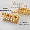 Gold Pants Hangers with 2-Adjustable Clip,Skirt Hangers Metal Clip Hanger