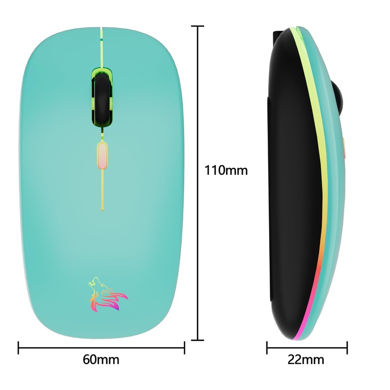 TQQ Wireless Mouse (Sky Blue)
